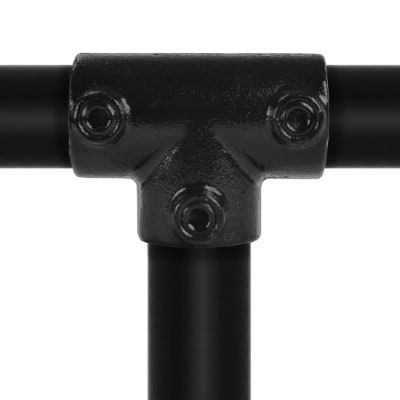 4B: Lang T-stuk - 26,9 mm (ZWART)