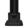 11E: Vierkante voetplaat 48,3 mm (ZWART)