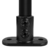 12C: Ovale voetplaat 33,7 mm (ZWART)