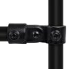 44E: Enkel scharnierstuk 48,3mm (ZWART)